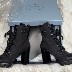 Prada Boots CALZATURE DONNA SPAZZOLATO+ NYLON NERO